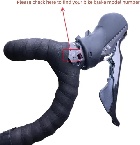 Vista 2 de Campanas de freno de bicicleta compatibles con Ultegra ST-R8020 Protector de silicona para bicicleta de carretera, color negro