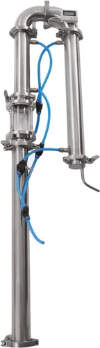 DYRABREST Nueva torre de destilación tubular con malla de cobre de vidrio de visión, equipo de elaboración de cerveza doméstica Moonshine Distiller