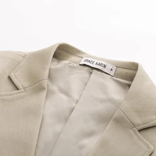 Vista 3 de GRACE KARIN - Chaquetas de traje informal para hombre, diseño deportivo ligero con 2 botones