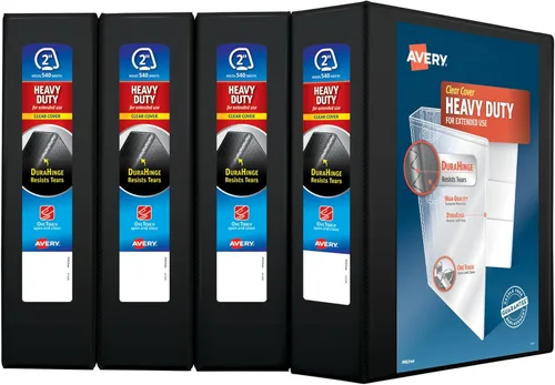 Vista 11 de Avery - Carpeta de alta resistencia con argollas inclinadas de un solo toque, capacidad 275-375 hojas