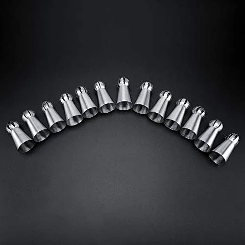 Vista 7 de 13 boquillas para tartas, boquillas de acero inoxidable para glaseado, galletas, cupcakes, decoración de pasteles