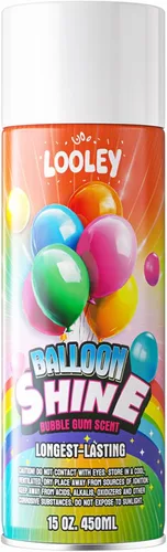 Vista 12 de Spray abrillantador para globos LOOLEY con aroma a melocotón, 15 fl.oz, 168+ horas de brillo ultra duradero, spray para globos de alto brillo, Aroma