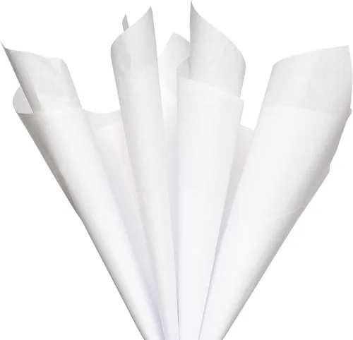 Vista 2 de American Greetings 200 hojas de 20 pulgadas x 20 pulgadas. Papel de seda blanco a granel para cumpleaños, bolsas de regalo, bricolaje, manualidades