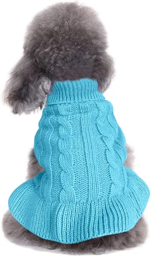 Vista 25 de CHBORCHICEN Suéteres de punto para perros pequeños, sudadera cálida para mascotas gatos, ropa de invierno, suéter de gatito y cachorro