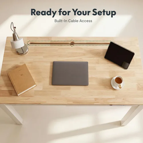 Vista 7 de FLEXISPOT 4-Leg Standing Desk, A Complete Workplace System, Natural