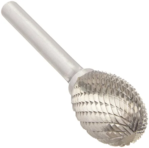 Vista 99 de Drill America SA-1 Rebaba de carburo/lima giratoria cilíndrica de doble corte para amoladora de troquel de 1/4" de diámetro x 5/8" de longitud