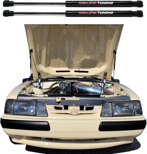 Vista 7 de Redline Tuning 21-11012-02 - Sistema de capucha QuickLIFT Plus compatible con Ford Mustang y Mercury Capri 1979-1998 (todos los componentes negros)