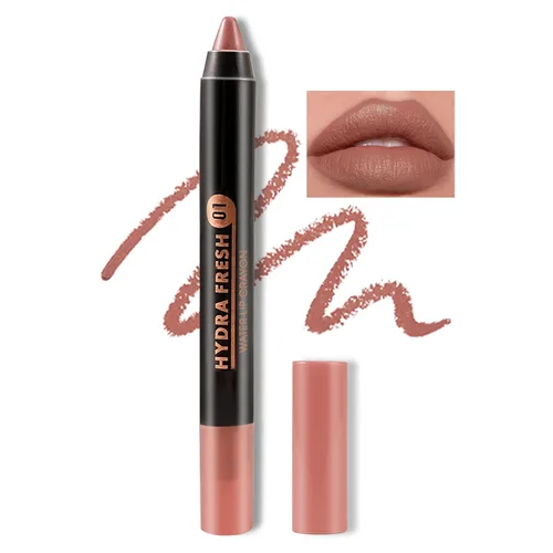 Boobeen Lápiz labial mate de lápiz labial aterciopelado cremoso mate, cobertura completa, alto pigmento, impermeable, de larga duración, para