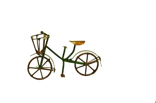 Vista 5 de G & F Products MiniGardenn 10022 - Mini bicicleta de metal para jardín de hadas, color rojo
