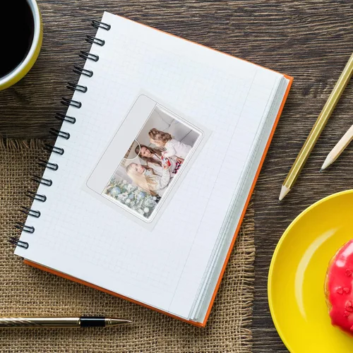 Vista 8 de Paquete de 30 bolsillos autoadhesivos para tarjetas de índice, con apertura superior, tarjetero ideal para organizar y proteger tus tarjetas
