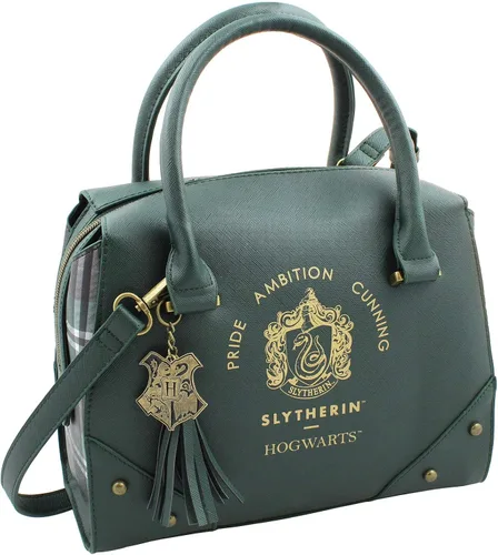 Harry Potter - Bolso de mano de diseñador Hogwarts Houses para mujer con asa superior