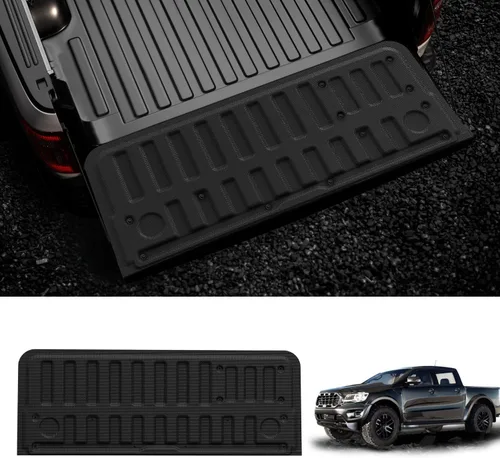 Vista 15 de LASFIT Alfombra de maletero en elastómero termoplástico para camioneta para todo tipo de clima, forro de carga, ajuste personalizado, negro