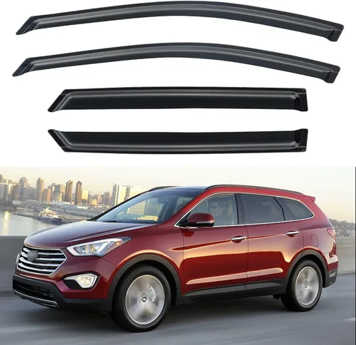 Vista 251 de YQAUTEC - Viseras para ventana, protectores contra la lluvia, compatibles con Subaru WRX 2015-2021, deflectores de viento para ventanas, viseras