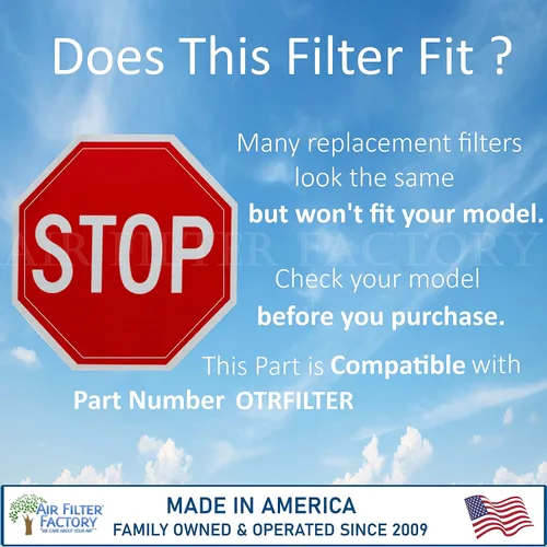 Vista 6 de Air Filter Factory Repuesto para Frigidaire OTRFILTER 2 x 10 x 3/4 pulgadas carbón carbón microondas horno filtro