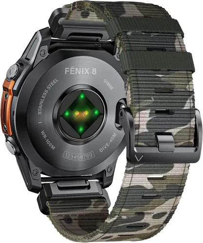 Vista 9 de Compatible con Garmin Fenix 6 Watch Band para Fenix 8 1.850 in/8 Pro 1.850 in/Fenix 7/Fenix 6 Pro/5/5 plus, 0.866 in Quickfit Correa de reloj Verde