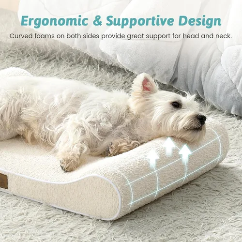 Vista 4 de COZY KISS Cama Ortopédica para Perros para Perros Pequeños de hasta 35 libras - Funda Extraíble Lavable con Forro Impermeable y Fondo