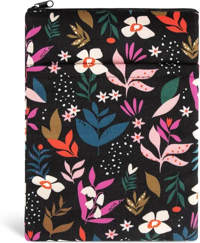 Funda para Libros Cubiertas de Libros Protector de Libros con Estampado Floral con Cremallera Tela Lavable para Adolescentes Adultos Amantes de los