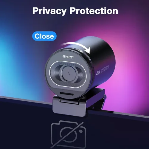 Vista 8 de EMEET Cámara web S600 4K con trípode para transmisión, sensor Sony de 1/2.55 pulgadas, enfoque automático PDAF, 1080P @60FPS, 2 micrófonos