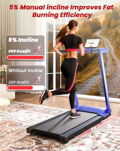 Vista 5 de 4-in-1 Treadmills for Home with Incline and Handles, Foldable Treadmill for Home Small Spaces, 300 LBS Capacity 3.0 HP 7.5 MPH Folding Running