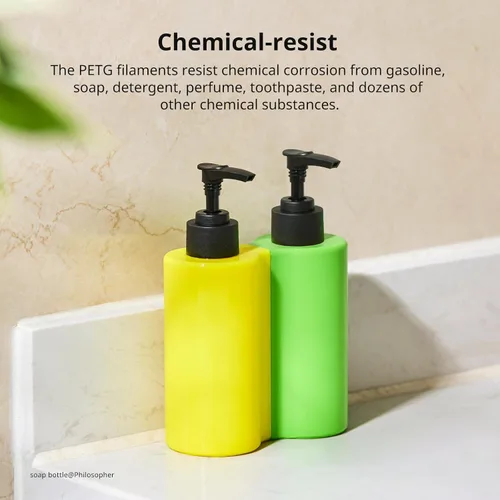 Vista 5 de ANYCUBIC Paquete de filamentos PETG de 0.069 pulgadas, filamento de impresora 3D, precisión dimensional +/- 0.001 in, dureza excepcional, carrete