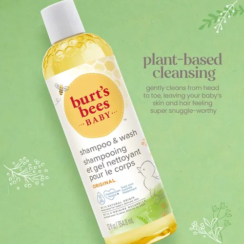 Vista 2 de Champú de Burt's Bees botellas de 12 onzas, paquete de 3, paquete de de 3, Amarillo, 3, 3