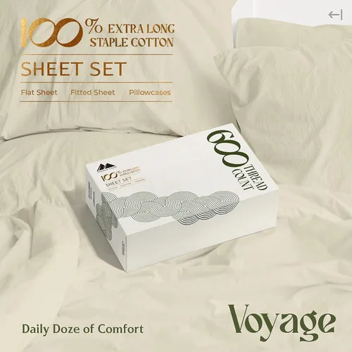 Vista 5 de Mayfair Linen Juego de sábanas de 100% algodón egipcio, tamaño individual (paquete de 2) – Sábanas de lujo blancas de 600 hilos, tamaño individual