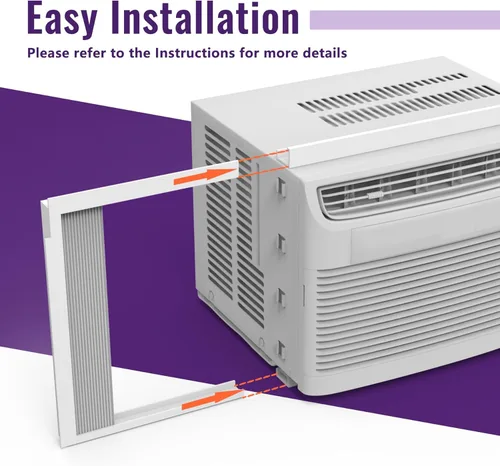 Vista 5 de Mxclimate Paneles laterales de aire acondicionado de ventana con marco, kit de cortina de relleno de acordeón de CA para ventana, paneles