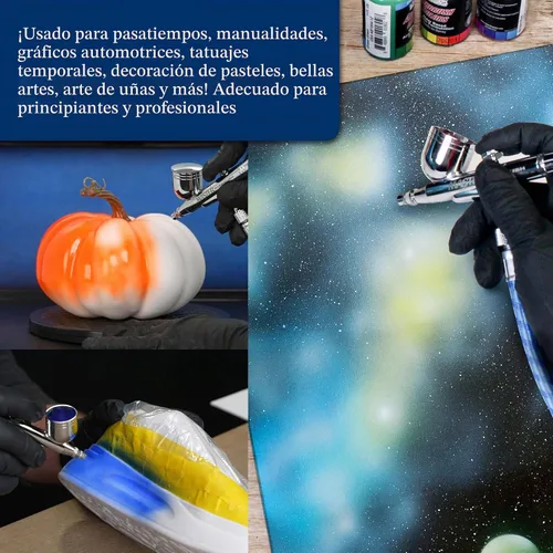 Vista 8 de Master Airbrush Cool Runner II Compresor de tanque de aire con kit