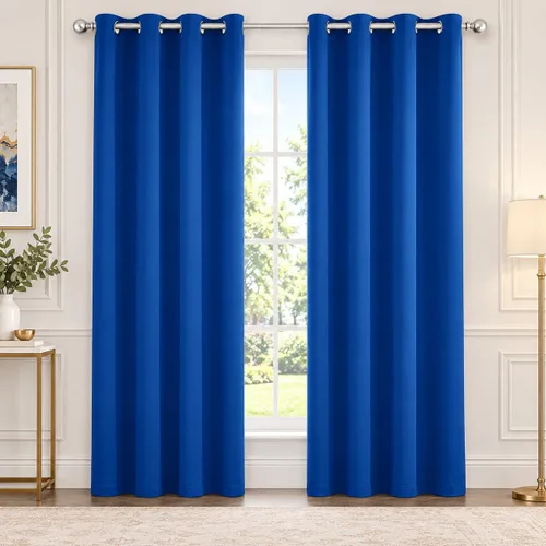 Vista 36 de Deconovo Cortinas 100% opacas de 84 pulgadas de largo para dormitorio con Gris ceniza