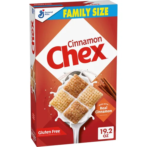 Vista 9 de Cereal de Canela Chex, Cereal para Desayuno Sin Gluten, Hecho con Grano Entero, 12 onzas