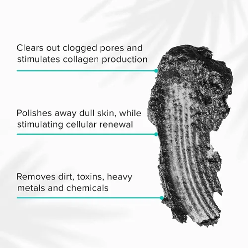 Vista 3 de ClarityRx Down + Dirty - Microexfoliante de carbón desintoxicante, exfoliante a base de plantas para piel grasa, sin parabenos, cuidado natural