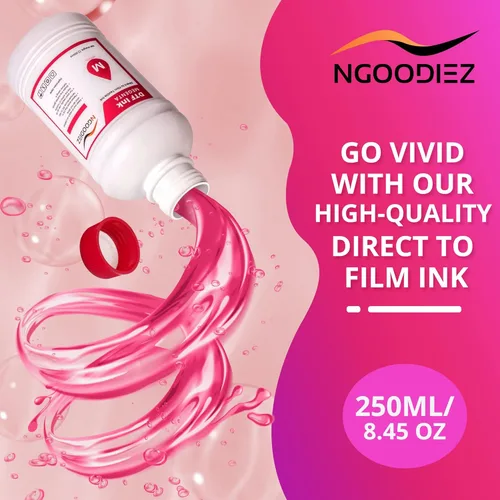 Vista 2 de NGOODIEZ Repuesto de tinta DTF para impresora DTF Kit de conversión directa a impresión de película en camiseta (5 x 8.5 fl oz)