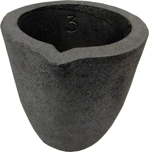 Vista 4 de Crisoles de grafito de arcilla #2.2-4.4 lbs Premium Black Foundry Cup Horno Antorcha Fundición Fundición Refinación para oro. También ideal