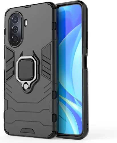 Vista 2 de Funda para Huawei Nova Y70 Caso, Funda para Huawei Nova Y70 Plus, Soporte de montaje magnético para Huawei Nova Y70 MGA-LX9 Case Negro