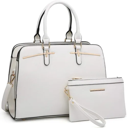 Vista 26 de Dasein - Juego de bolso y monedero para mujer, set de 2 piezas con 3 compartimentos, bolso con asa superior y correa para el hombro