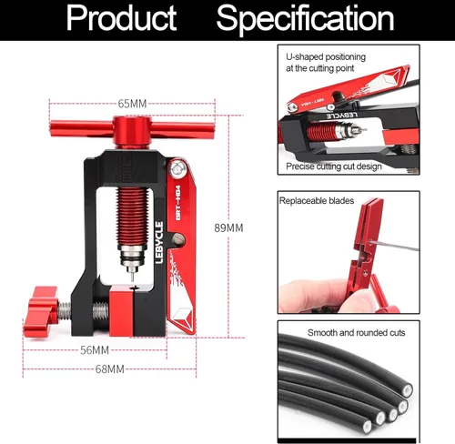 Vista 2 de Herramienta de inserción de manguera hidráulica de bicicleta, Instalación del controlador de aguja de freno de aceite, Herramientas de cableado