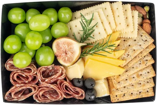 Vista 15 de Restaurantware Matsuri Vision - Bandejas de sushi grandes de 9 x 6 x 1.5 pulgadas, 100 cajas de embalaje de sushi a prueba de grasa, tapas se venden