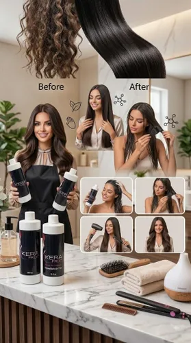 Vista 3 de KERA FRUIT Cirugia Capilar Para el Cabello Libre de Formol - Antifrizz Deep Hydratation - Reparación de Tratamiento Capilar - Resultados
