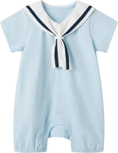 Vista 19 de pureborn Mameluco náutico de una pieza para bebés, niños y niñas, conjunto de playa, ropa de verano de 0 a 24 meses All Star
