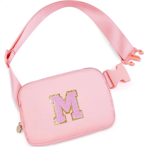 Vista 12 de Bolsa de cinturón para niñas y mujeres, bolsas cruzadas, riñonera, riñonera personalizada, Negro, Small