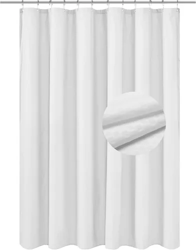 Vista 12 de Barossa Design - Cortina de ducha de tela impermeable para cabina de microfibra de calidad hotelera, 32" de ancho x 72" de alto, lavable a máquina