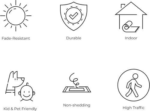 Vista 5 de JONATHAN Y Alfombra abstracta moderna de pasillo azul cascada azul/crema, 2 x 8, contemporánea, pop, transicional, fácil limpieza para sala