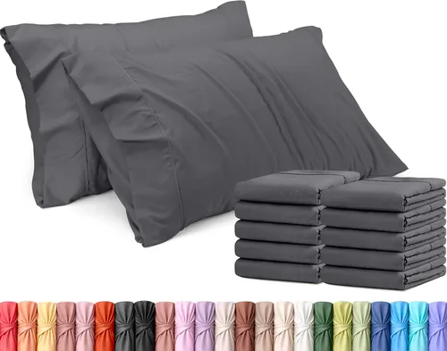 Vista 83 de Utopia Bedding - Juego de 4 fundas de almohada tamaño estándar, con cierre de sobre, tela de microfibra cepillada suave, resistentes al encogimiento