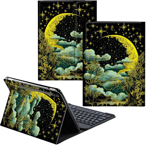 Vista 24 de Para Samsung Galaxy Tab S6 Lite Funda 2022/2020 Teclado Inalámbrico Desmontable Y Cubierta De Soporte De Cuero PU Funda Protectora Para Samsung