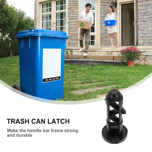 Vista 8 de Garneck 10 tapones de plástico negro para tapa de bote de basura