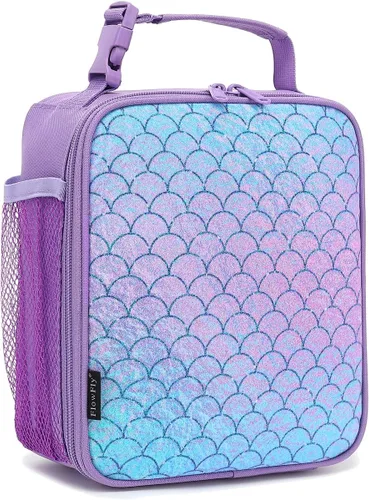 Vista 30 de FlowFly Lonchera para niños, bolsa suave aislada, mini hielera para el regreso a clases, kit de bolsa térmica para comidas, para niñas, niños