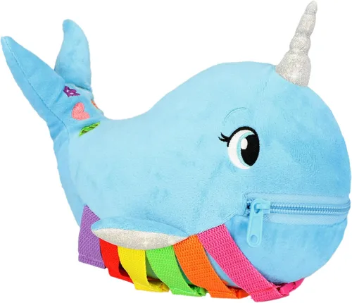 Vista 8 de Ballena azul, peluche de aprendizaje temprano para niños pequeños, actividad para viaje