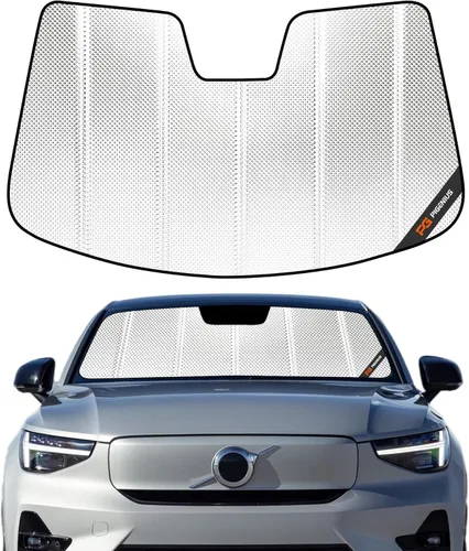 Vista 10 de Parasol para parabrisas para Volvo XC60 2010-2017. Película de aluminio reflectante para ventana delantera - BLAZBLOCK