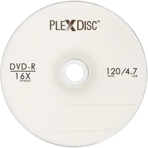 Vista 2 de PlexDisc DVD-R 4.7GB 16x Logo Branded Disco de medios grabables - 100 discos husillo (FFP) 632-815-BX