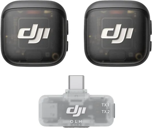 Vista 6 de DJI Receptor de micrófono 3, mini micrófono inalámbrico iPhone/cámara/Android, ligero e intuitivo, micrófono de solapa, flotador de 32 bits, Vlog